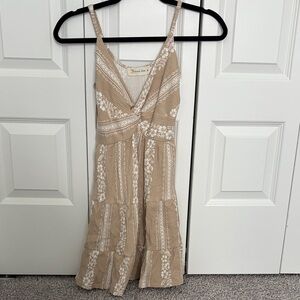 Ocean Drive Beige Floral Mini Dress